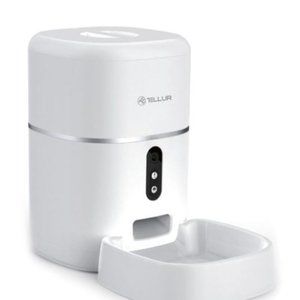 Smart WiFi Pet Feeder, UltraHD Camera, 4L, White